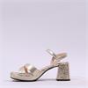 Wonders Zaida Platform Block Heel Sandal - Gold